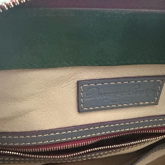 Dooney and Bourke Florentine Leather Cameron Satchel - Steel Blue - Picture 10 of 11